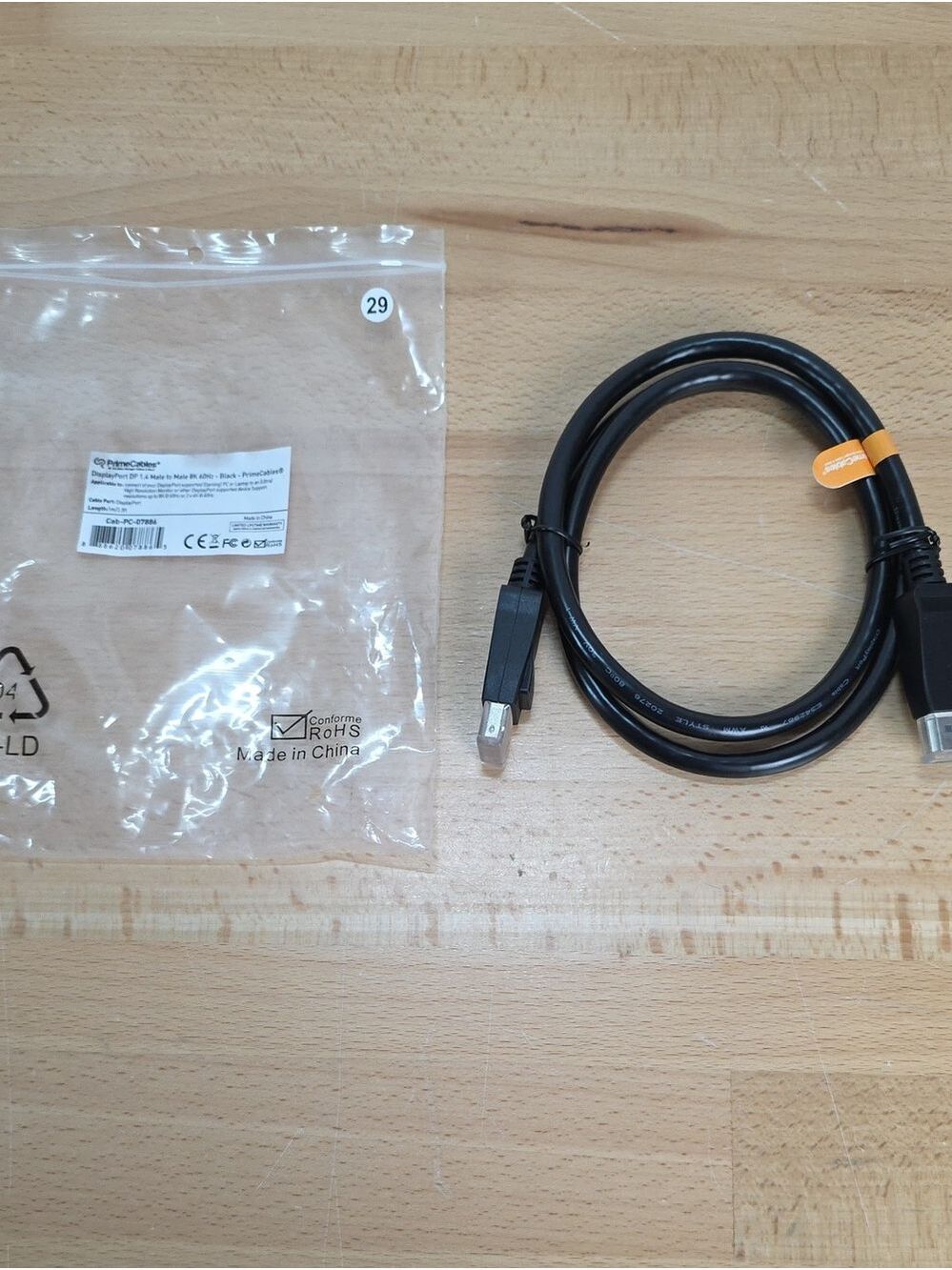 DisplayPort to Displayport Cable - Black 3.3 Ft 1m